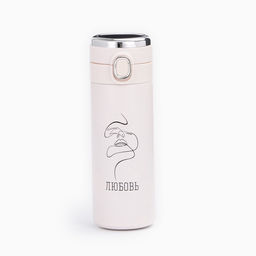 Термос, 420 мл, Любовь, сохраняет тепло 8 ч, с термометром
