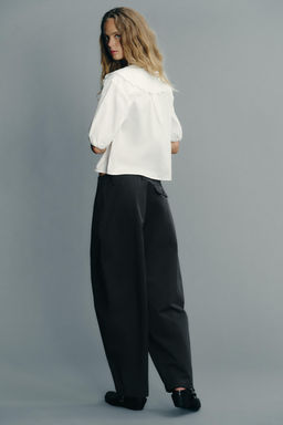 EMBROIDERED PETER PAN COLLAR SHIRT - Zara фото 13