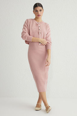 Pembe Duz Midi Elbise TWOSS23EL00738