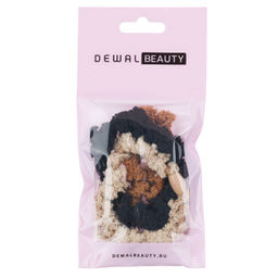 Резинки для волос, цвет бежевый/коричневый/черный (3шт.) DEWAL BEAUTY DBR3326  фото 2