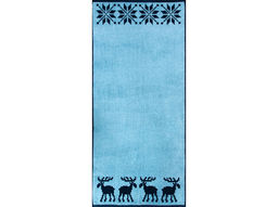 Полотенце махровое 6с102.411ж1 Расписные и олени(джинс) 67х150см