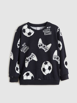 Bisiklet Yaka Erkek ?ocuk Sweatshirt 2li