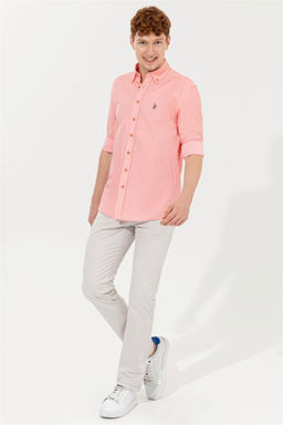 Мужской лосось скидка скидки с длинным рубашкой в корзине - U.s. polo assn фото 2