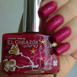 El Corazon Лак Confetti 510a тёмно-розовый