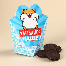 Печенье ванильное в коробке Улыбайся чаще, 42 г (4 шт. х 10,5 г).