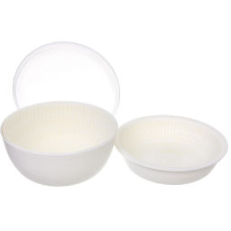 Дуршлаг пластиковый "Фаттория" 24*12см двойной с чашей и крышкой 4предмета