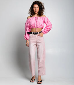 Джинсы #КТ89521, светло-розовый