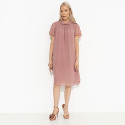 Платье с декоративным воротником Мечтательная (розовый) - Charutti фото 6