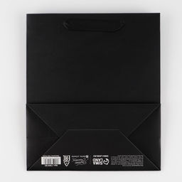 Пакет подарочный ламинированный, упаковка, «Чёрный», ML 23×27×11.5 см