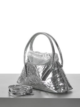 LACCOMA сумка Y2218-серебристый натуральная кожа полиэстер  фото 4