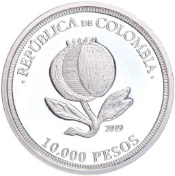 Монета 10000 песо 2019 года Колумбия 200 лет независимости