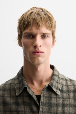 CHECK PIERCING OVERSHIRT - Zara фото 5