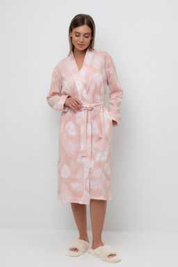 Е 50005/24/дымчатая роза,листья пальмы халат жен