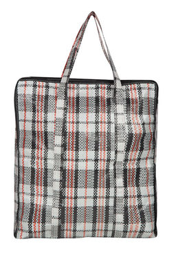 Цена за 2 шт. Сумка на молнии Клетка 40*35*15см полипропилен 008581