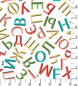 Ткань для пэчворка PEPPY ГРАМОТЕЙКА ФАСОВКА 50 x 55 см 146 г/кв.м 5 100% хлопок