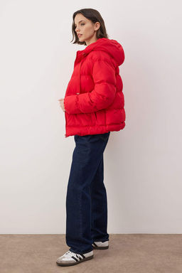 TRENDYOLMILLA Siyah Kapusonlu Su Itici Sisme Mont TWOAW21MO0022  фото 25