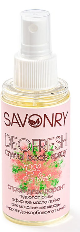 Cпрей-дезодорант SAVONRY ROSE&LIME(100 мл)