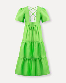 Зеленое хлопковое платье - Incity фото 8