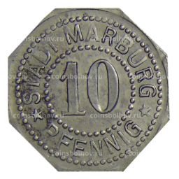 10 пфеннигов 1917 года Германия  Нотгельд Марбург