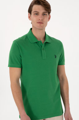 Erkek Slim Fit Polo Yaka Ye_il Basic Ti__rt - U.s. polo assn фото 3