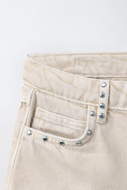 BERMUDA DENIM TACHAS ESTRELLAS / Crudo - Zara фото 5
