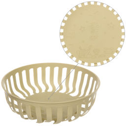 Цена за 3 шт. Сухарница пластиковая "SEGRETO" 26*8см оливковая