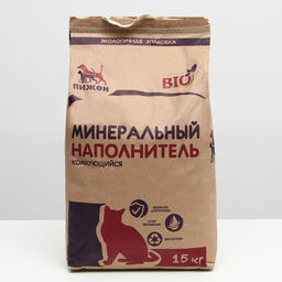 Наполнитель комкующийся Пижон Bio, 15 кг