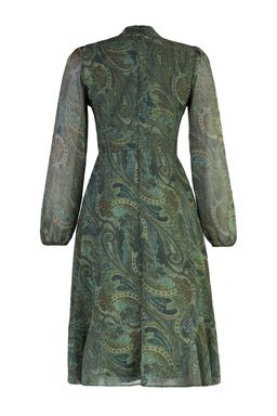 TRENDYOLMILLA Yesil Sal Desenli Volanl? Dokuma K?sl?k Elbise TWOAW23EL01436 фото 15