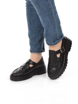 03-PDA165-3 BLACK Полуботинки женские (натуральная кожа)