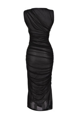 Siyah-Gri Astarl? Orme Tul Elbise TPRSS24EL00023 - Trendyolmilla фото 8