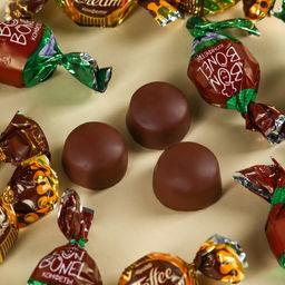 Конфеты шоколадные Сияй ярче всех, вкусы: арахисовая паста, какао, 200 г.