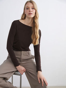 Kay?k Yaka B?zg?l? Bluz