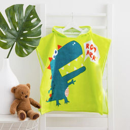 Полотенце-пончо детское махровое Крошка Я Дино 60*120см, 100% хлопок  фото 13