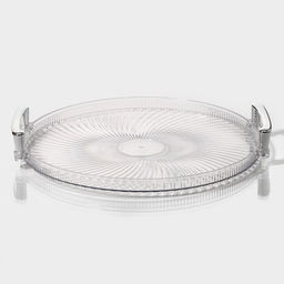 Диспенсер для напитков вращающийся Доляна, 4 отделения 1.6 л, 4 стакана 350 мл, белый