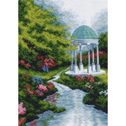 Рисунок на канве МАТРЕНИН ПОСАД арт.37х49 - 0621 Беседка в парке