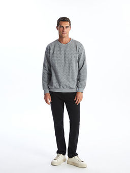 Bisiklet Yaka Uzun Kollu Erkek Sweatshirt - Waikiki фото 4
