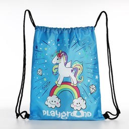 Мешок для обуви на шнурке, цвет голубой