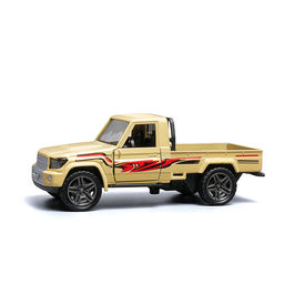 Жёлтый с рисунком инерционная машинка пикап die-cast , 1:32