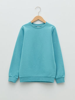 Bisiklet Yaka Basic Uzun Kollu Erkek ?ocuk Sweatshirt