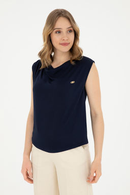 Женская темно-синяя футболка - U.s. polo assn фото 8