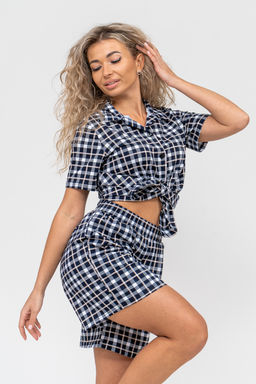 Костюм женский Натали из хлопка в клетку  фото 57