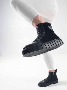 Ботинки 214.1918bl.Black.w/Байка