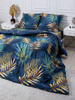 Простыня на резинке 200*200 см, перкаль, борт 25 см (Мира, синий) - Ивановотекстиль фото 9