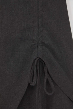 Teen Antrasit Buzgu Detayl? Etek Gorunumlu Mini Sort & Bermuda TWOAW26SR00028