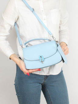 Сумка женская искусственная кожа Ch&K-1072, 1отд, плечевой ремень, голубой SALE 255056 - Adelia фото 10