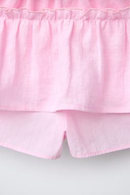100% LINEN BERMUDA SKORT - Zara фото 4