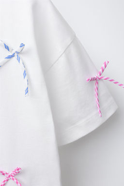 T-SHIRT WITH BOWS - Zara фото 3