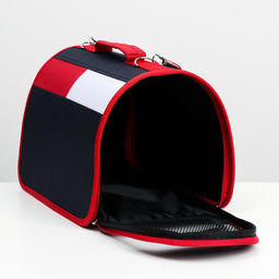 Сумка-переноска для животных, каркасная, 46 х 28,5 х 29 см, синий-красный - Пижон фото 6