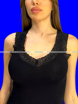 Цена за 1 шт. Майки женские Miss Emma Турция Кружево черные