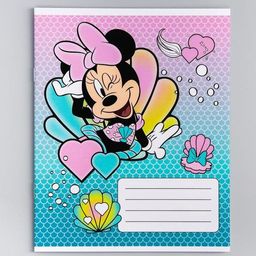 Цена за 10 шт. Тетрадь 12 листов в клетку "Минни Маус", МИКС